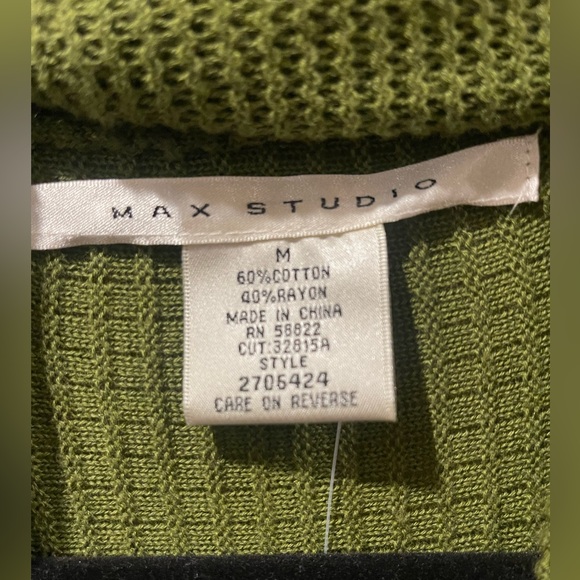 Max Studio Ribbed Cardigan - NWT - Medium - Green - Picture 2 of 6